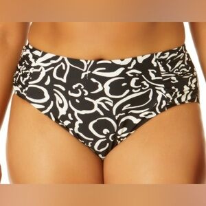 Time And Tru Mid-Rise Side Ruched Bikini Bottom Size 3X 24-26 Floral Print